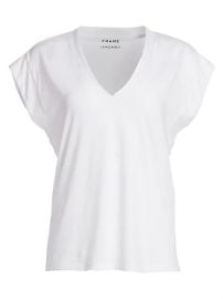 Frame Le Mid Rise V-Neck Tee at Saks Fifth Avenue