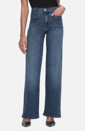 Frame Le Slim Palazzo Pocket Wide Leg Jeans in Thunderstorm at Nordstrom