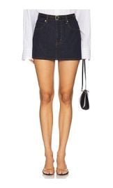 Frame Mini Skirt In Rinse at Revolve