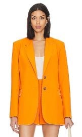 Frame Oversized Undone Edge Blazer In Nectarine at Revolve