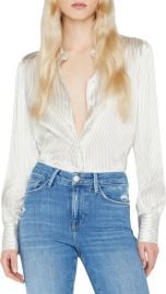 Frame Pinstripe Silk Blouse at Nordstrom Rack