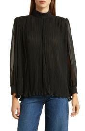 Frame Pliss Mock Neck Top at Nordstrom Rack