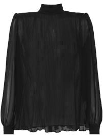 Frame Plisse Mock Neck Top at Farfetch