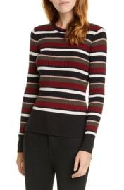 Frame Ribbed Metallic Stripe Top at Nordstrom