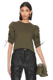 Frame Ruched Sleeve T Shirt at Revolve