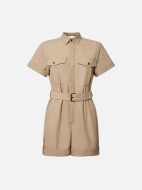 Frame Short Sleeve Utility Romper at Frame