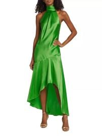 Frame Silk Halter Neck High Low Dress on SALE at Saks Off 5th