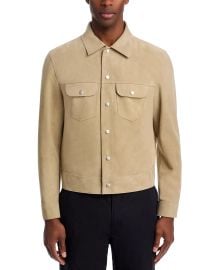 Frame Suede Trucker Jacket in Oxford Beige at Bloomingdales