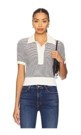Frame The Graduate Polo In Navy Multi at Revolve