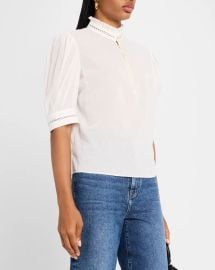 Frame The Ruffle Collar Top at Neiman Marcus