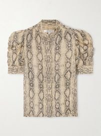 Frame The Silk Snake Gillian Top at Net a Porter