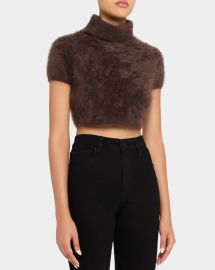 Frame The Teddy Turtleneck Cropped Sweater at Neiman Marcus