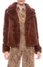 Frame Wide Collar Faux Fur Jacket at Ron Herman