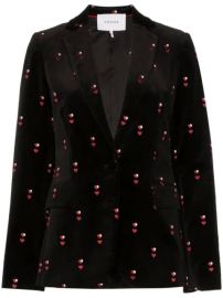 Frame heart-embroidered Velvet Blazer - Farfetch at Farfetch