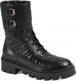 Frances GG Matelassé Platform Combat Boot at Nordstrom