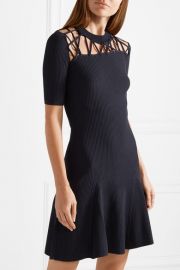 Frances cutout ribbed stretch-knit mini dress by Cushnie et Ochs at Net A Porter