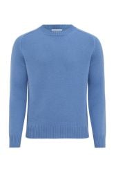 Francesco Knit Sweater in Light Blue Denim Cashmere Gabriela Hearst at Gabriela Hearst