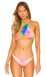 Frankies Bikinis Bash Bikini Top In Serotonin at Revolve