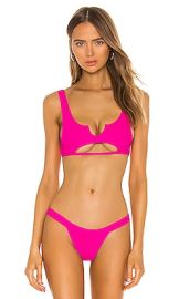 Frankies Bikinis Cole Top in Fuchsia at Revolve