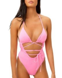 Frankies Bikinis Gemma Halter Wrap-Around Tie One Piece Swimsuit   Bloomingdales at Bloomingdales