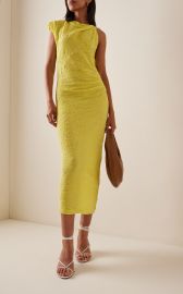 Franzy Draped Jacquard Cotton-Blend Midi Dress By Isabel Marant at Moda Operandi