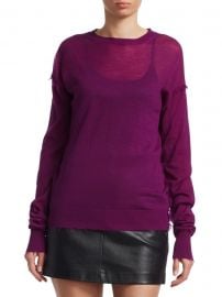 Frayed Cashmere Pullover Sweater at Saks Off 5th