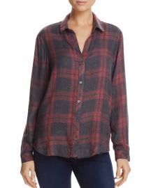 Frayed-Hem Side-Button Shirt at Blooomingdales