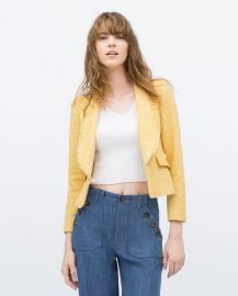 Frayed Short blazer at Zara