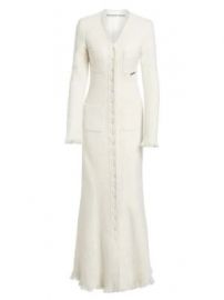 Frayed Tweed Maxi Coat Dress by Alexander Wang at Farfetch