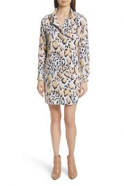 Freda Animal Print Silk Shirtdress at Nordstrom Rack