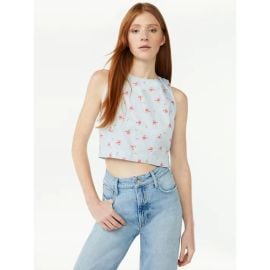 Free Assembly Sleeveless Crewneck Bodice Crop Top and Skirt at Walmart