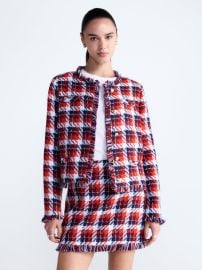 Free Assembly Women\'s and Women\'s Plus Cropped Tweed Jacket with Fringe Trim, Sizes XS-4X - Walmart.com at Walmart