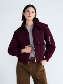 Free Assembly Women\'s and Women\'s Plus Ruffle Collar Bomber Jacket, Sizes XS-4X - Walmart.com at Walmart