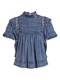 Free People - Le Femme Chambray Top at Saks Fifth Avenue