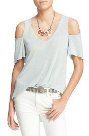 Free People  Bittersweet  Cold Shoulder Top in grey at Nordstrom