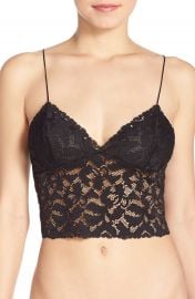 Free People  Brami  Longline Lace Bralette in Black at Nordstrom