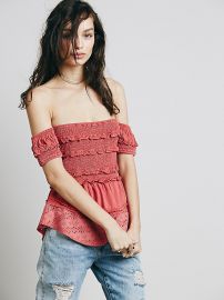 Free People  New Romantics Pep Talk Top in poppy at Free People