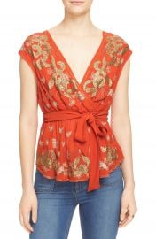 Free People  Ooh La La  Embellished Surplice Top at Nordstrom