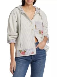 Free People About to Slide Cotton Hooded Shirt at Saks Fifth Avenue