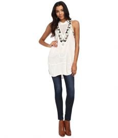 Free People Adella Mock Neck Party Top Ivory at 6pm