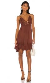 Free People Adella Slip Dress in Cocoa from Revolve com at Revolve