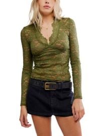 Free People All Day Lace Long Sleeve Top Bloomingdalex27s Women at Bloomingdales