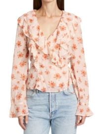 Free People Amanda Floral Print Wrap Top on SALE at Saks Off 5th