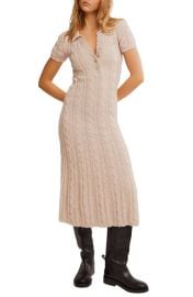 Free People Amory Cable Stitch Midi Dress at Nordstrom