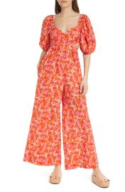 Free People Amy Floral Cotton Jumpsuit in Femme Combo  at Nordstrom