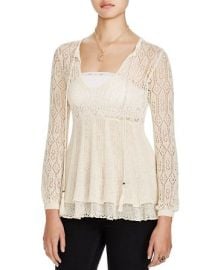 Free People Angel Days Knit Top in Antique at Bloomingdales