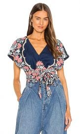 Free People Arielle Printed Top in Dark Combo from Revolve com at Revolve