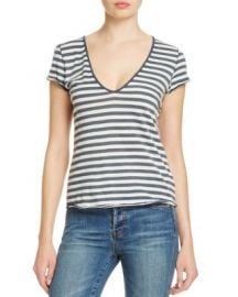 Free People Avery Striped Tee in Navy at Bloomingdales