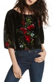 Free People Babe Slouchy Velvet Bodysuit at Nordstrom