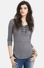 Free People Battalion Embellished Thermal Top at Nordstrom